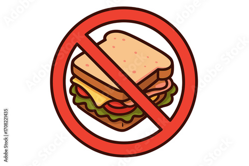 Loudspeaker prohibited sign icon. No sound, mute, no noise, speaker off icon vector illustration. Volume off, silent, audio muted symbol for graphics, designs, adverts, apps.