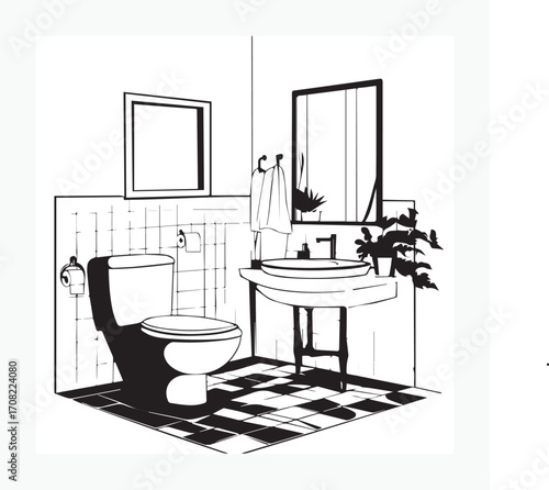 interior of bathroom