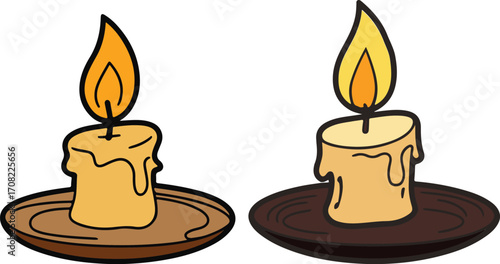 Candle vector image