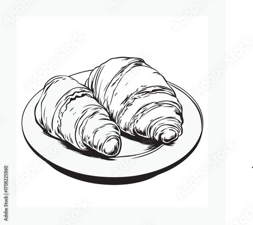 croissant on plate
