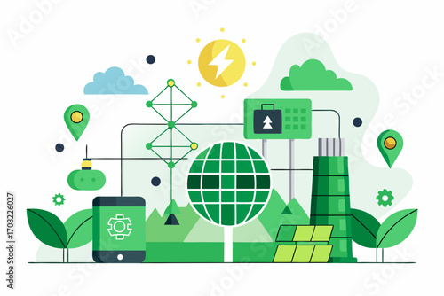 Sustainable energy solutions for a greener future with modern technology and global connections