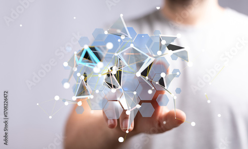Abstract network concept.  ...
