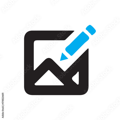 Gallery icon vector, photo album icon, image picture symbol. camera icon Flat design on isolated. vector illustration eps 10