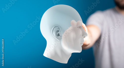 3D human head model, futuri...