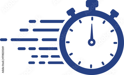 Dynamic stopwatch illustration vector graphic for speed and time tracking applications