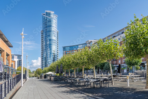 Fototapeta Gunwharf Quay in Portsmouth Hampshire Engalnd