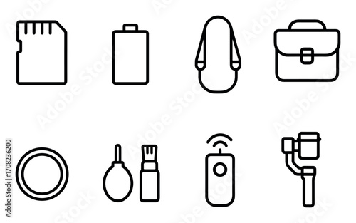 Minimalist Photo Gear Icons