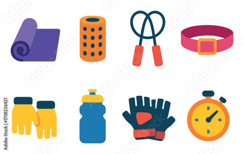 Colorful Gym Icons