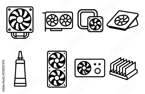Computer Cooling Icons