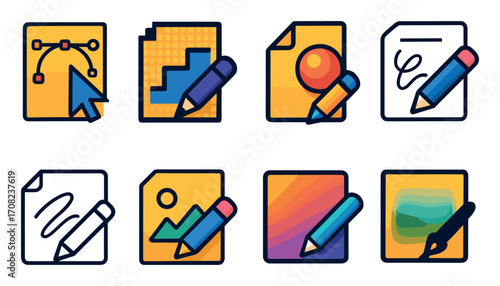 Colorful Icon Styles Grid