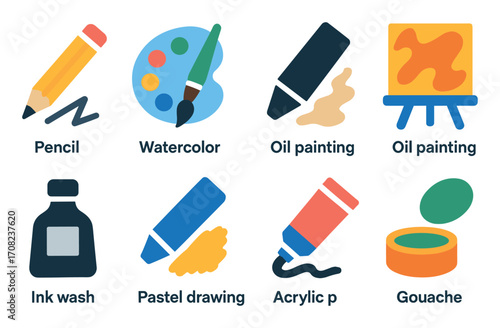 Colorful Artistic Icon Set