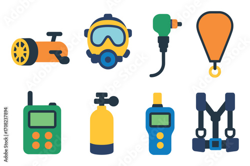 Diving Equipment Icons
