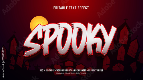 spooky editable text effect