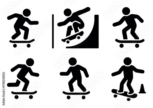 Skateboarding Styles Icons