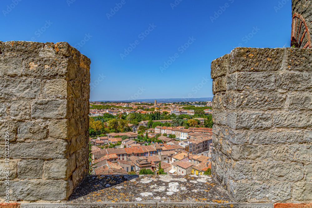 Fototapeta premium Cité médiévale de Carcassonne, Département de l’Aude, Occitanie, France, Europe