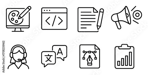 Freelancing Icons Grid