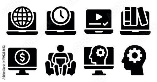 Remote Learning Icons