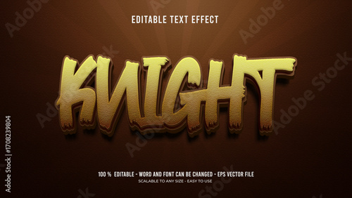 knight editable text effect