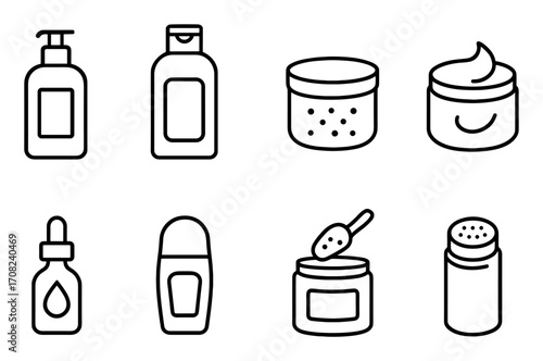 Minimalist Body Care Icons