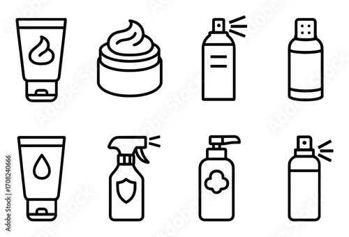 Minimalist Haircare Icons