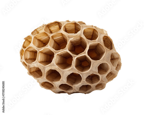Wasp Nest Hexagonal Cells Close Up insect honeycomb isolated on a transparent background