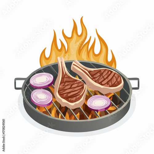 Fleisch auf einem Grill