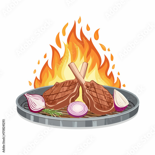 Fleisch auf einem Grill
