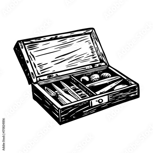 A sketchy style illustration representing dissecting kit