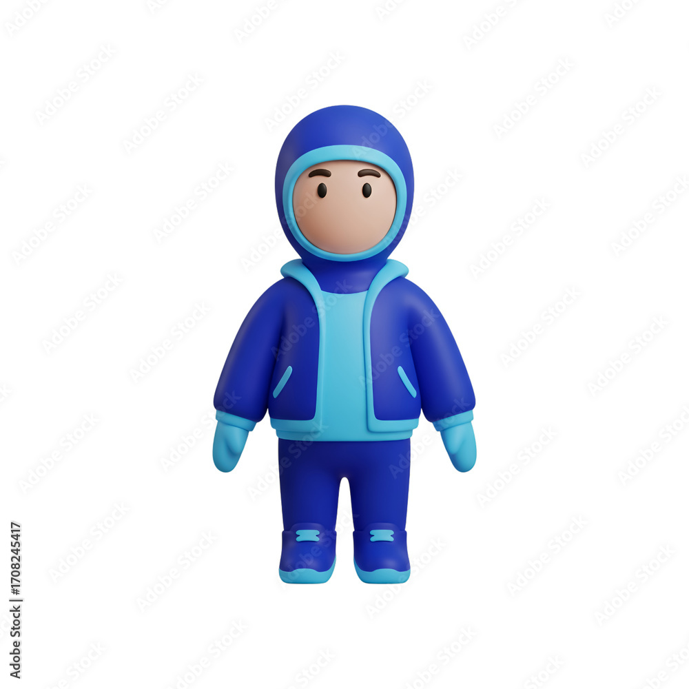 Fototapeta premium 3D man icon a single user avatar for fintech theme