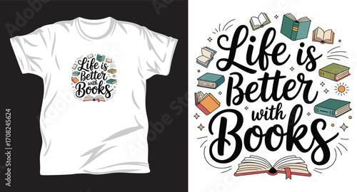 Reading graphic vector T shirt design print.