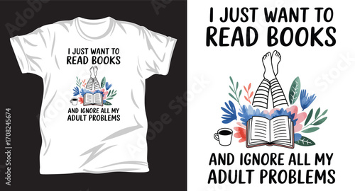 Reading graphic vector T shirt design print.