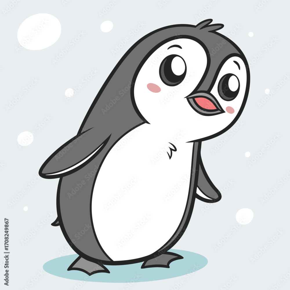 Obraz premium Little Waddle Buddy illustration vector design