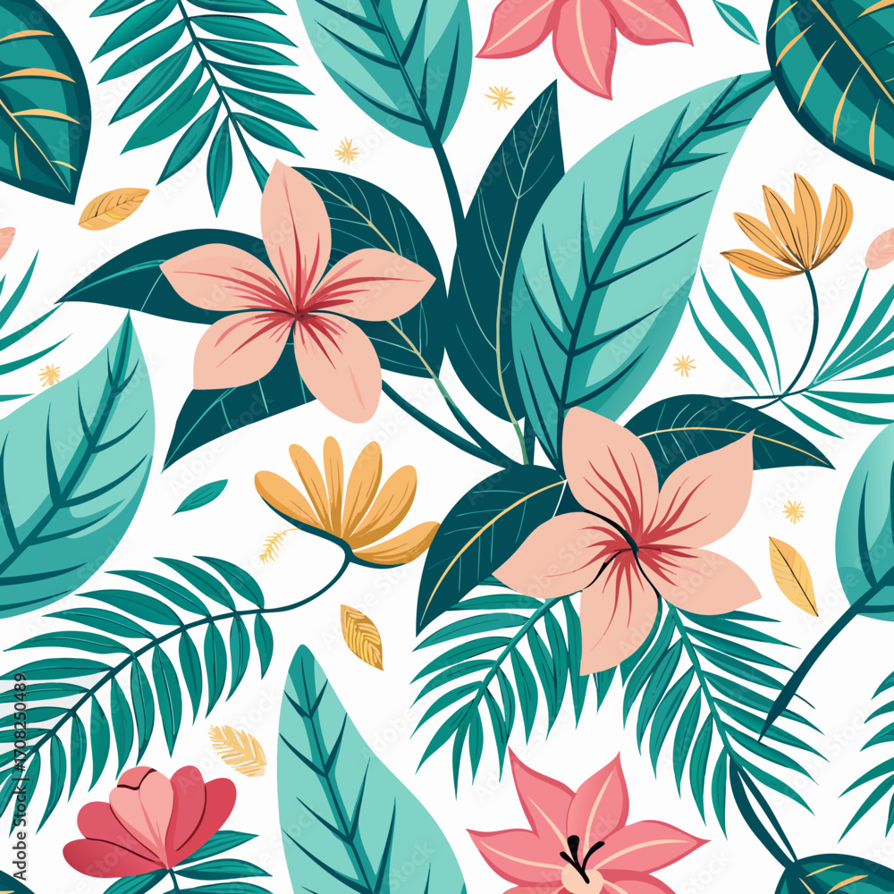 Fototapeta premium seamless pattern with flowers