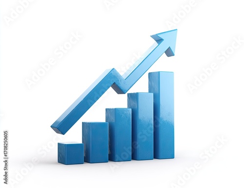 Blue bar graph with upward trend Free Download Blue bar graph with upward trend - GFXLoad