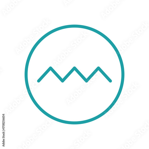 Aquarius icon in color for zodiac, mystic, and horoscope projects.
