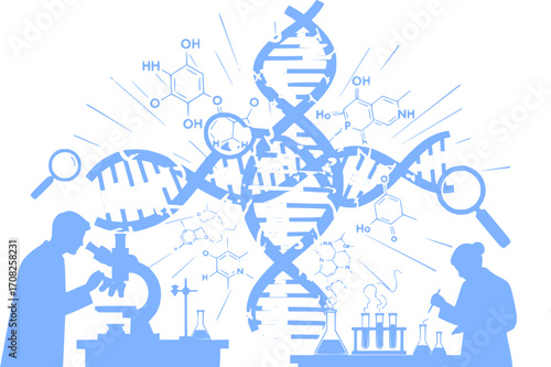 DNA Research Gene Discovery Genetic Science Molecular Biology Analysis