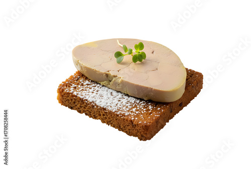 gingerbread toast topped with foie gras

