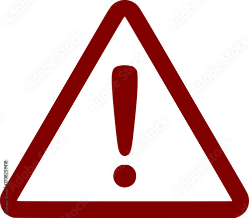 Red warning triangle with exclamation mark alert symbol danger sign caution icon vector illustration
