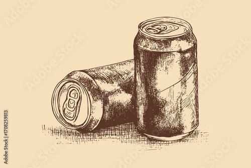 Soft drink illustration in a vintage style. This vector illustration can be used in any size you like for advertising, logos, and other work.