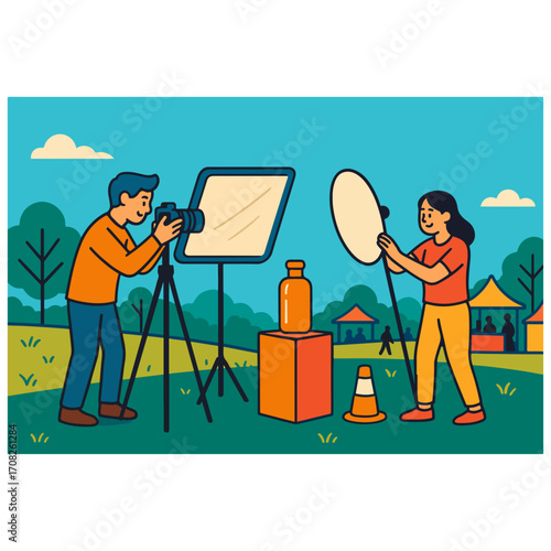 Outdoor photo and video production