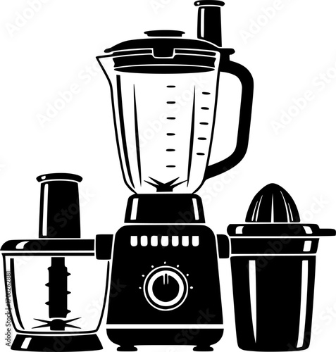 Kitchen blender icon smoothie maker food processor juicer kitchen appliance vector graphic