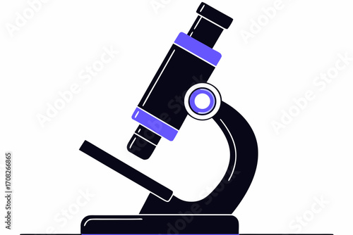 vector illustration of a microscope