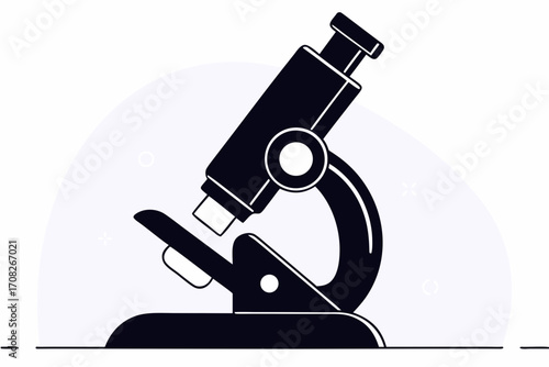 vector illustration of a microscope