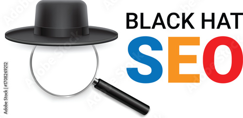Black Hat SEO Concept Illustration