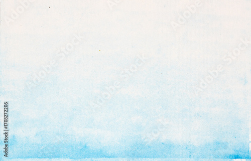 Delicate blue watercolor gradient fading from white creates a soft and subtle background