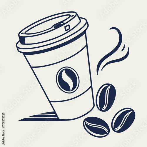 Coffee to Go A Delightful Cup with Coffee Beans