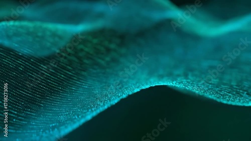 Wallpaper Mural A mesmerizing seamlessly looping video of shimmering teal and green diagonal light waves gracefully flowing and intertwining ethereal, mesmerizing, presentation Torontodigital.ca