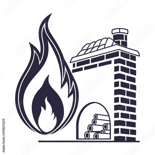 Cozy Fireplace Icon for Warmth and Comfort