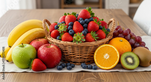 various kinds of healthy fruit 
