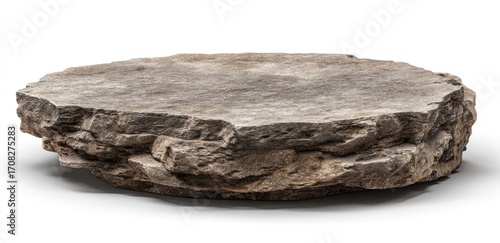 Circular rock pedestal, rough texture